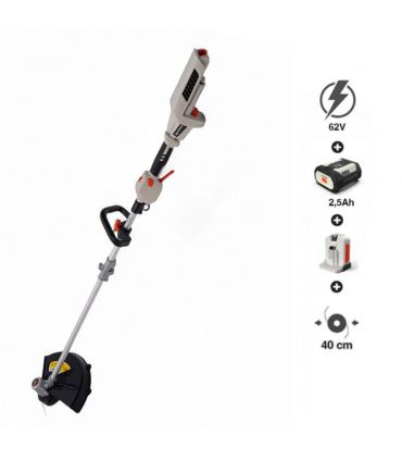 PACK coupe-bordures à batterie 62V DAEWOO puissante batterie et chargeur inclus DALST62BL-16D-2-5Ah