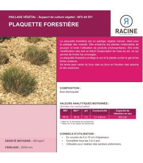 Paillage mulch végétal plaquette forestière, x1 sac de 50 L - KOM24