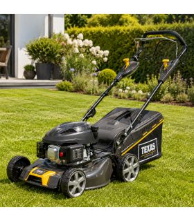 Tondeuse thermique tractée 196 cc, coupe mulching 53cm, bac ramassage 65 litres - TEXAS Premium 5320TR/W