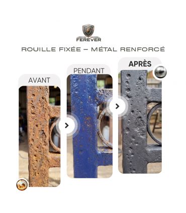 Convertisseur de rouille 0,5L longue durée, séchage rapide - FEREVER CV01 