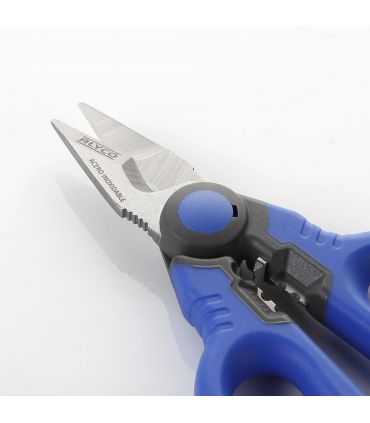 Ciseaux électricien dénude-fils 160mm avec étui ALYCO