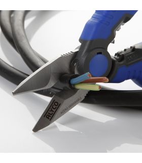 Ciseaux électricien dénude-fils 160mm avec étui ALYCO