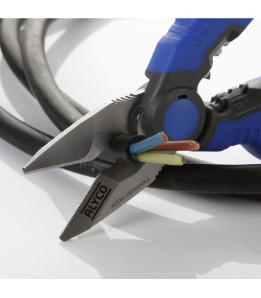 Ciseaux électricien dénude-fils 160mm avec étui ALYCO