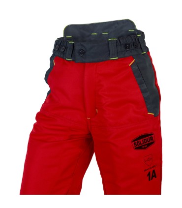 Pantalon anti-coupure Pantalon authentic cl 1 type a rouge SOLIDUR AUPARE