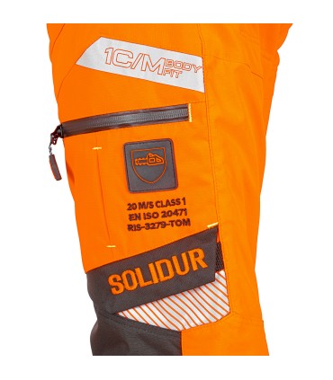 Pantalon anti-coupure Pantalon ultralight 1c homme orange hv +7cm SOLIDUR ULPHRI1C7P