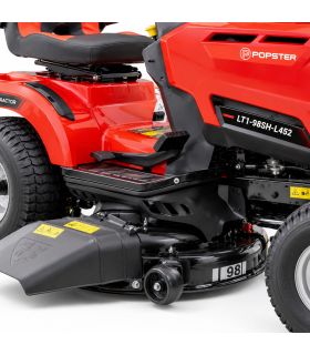 Tondeuse thermique autoportée 98 cm mulching, 452 cm³, démarrage électrique - POPSTER LT1-98SH-L452