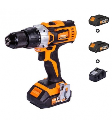 Perceuse visseuse Villager Fuse VLP 5220 avec 2 batteries 18V et chargeur inclus