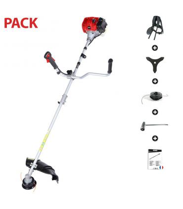 Debroussailleuse thermique puissante 52 cm3 2cv harnais double et couteau 3 dents LEA LE25517BP