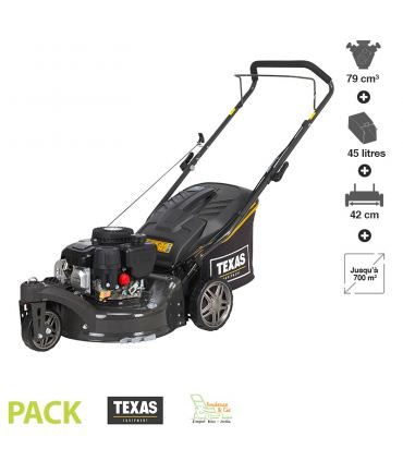 Tondeuse thermique autotractée 79 cc 3 roues coupe 46cm mulching TEXAS Premium 4275 TR