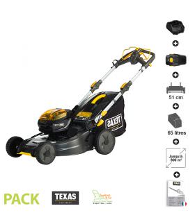 Tondeuse a gazon electrique autotractée sur batterie 58 V coupe 51cm Texas LMZ 5800TR chargeur et batterie inclus