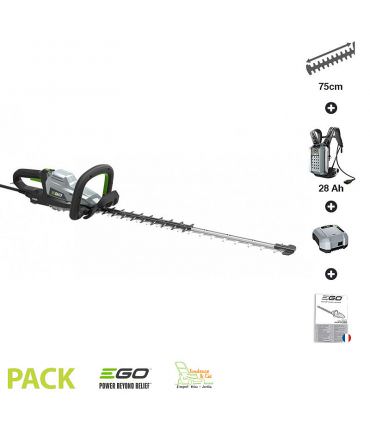 Taille haie professionnel double lame 75 cm Egopower coupe 33 mm HTX7500