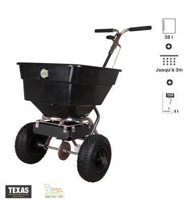 Semoir épandeur bac 58 litres projection 3m Texas CS6000S
