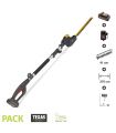 Taille haie sur perche electrique lamier 41cm orientable Texas Smart Hedge 500