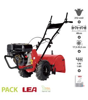 Motoculteur à fraise arrière moteur 7 Cv 212cc travail 48cm vitesse 1AV 1AR LEA 42212