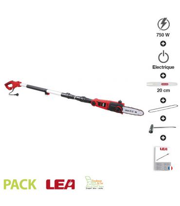 Elagueuse électrique sur perche 750W guide Oregon 20cm longueur max 2,7m LEA LE31076-20C