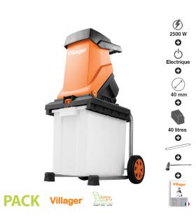 Broyeur de branches électrique 2500W Villager VC 2500 Broyeur de branches électrique 2500W Villager VC 2500