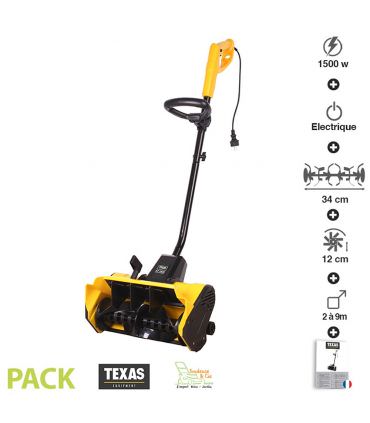 Souffleuse à neige électrique 1500W 150m3/h largeur 34cm TEXAS ST1500