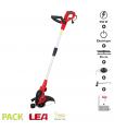 Coupe herbe électrique manche réglable et tête pivotante 550W coupe 30cm LEA LE20056