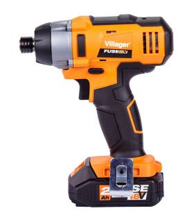 Visseuse à choc sans fil 18V 180Nm avec batterie et chargeur Fuse VLN 3420 Villager  Visseuse à choc sans fil 18V 180Nm avec batterie et chargeur Fuse VLN 3420 Villager