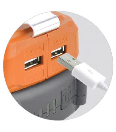 Chargeur d'appareils mobiles sans fil électrique sur batterie 18V 2A en courant de sortie avec batterie et chargeur Fuse VLN 992