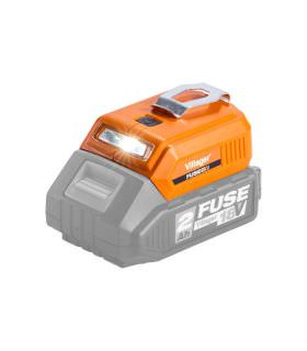 Chargeur d'appareils mobiles sans fil électrique sur batterie 18V 2A en courant de sortie Fuse VLN 9920 sans batterie et chargeu