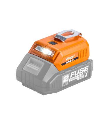 Chargeur d'appareils mobiles sans fil électrique sur batterie 18V 2A en courant de sortie Fuse VLN 9920 sans batterie et chargeu