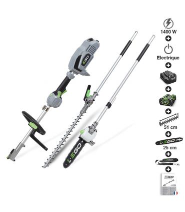Pack élagage entretien arbres et haies avec moteur chargeur batterie 56v Egopower