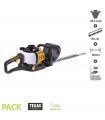 Taille haies 2 temps 22,5cm3 lame 60cm poignée tournante 180° Texas HTD2600