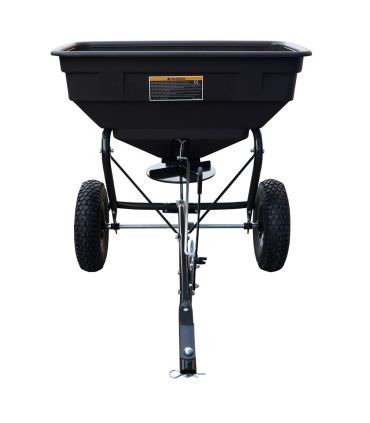 Epandeur sur roues pour tracteur tondeuse bac 60 litres projection 3m Texas