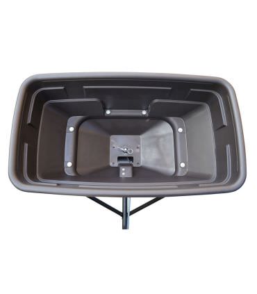 Epandeur sur roues pour tracteur tondeuse bac 60 litres projection 3m Texas