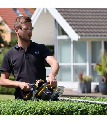 Pack taille haies sans fil coupe 58cm avec batterie 40V et chargeur poignée rotative Texas HTX4000