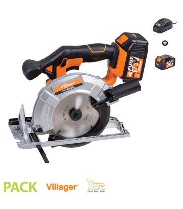 Scie circulaire sans fil 18V 165 mm avec batterie et chargeur Fuse VLN 1620 Villager