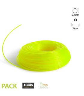 Fil pour rotofil et coupe bordure fluo rond 2,4 mm TEXAS