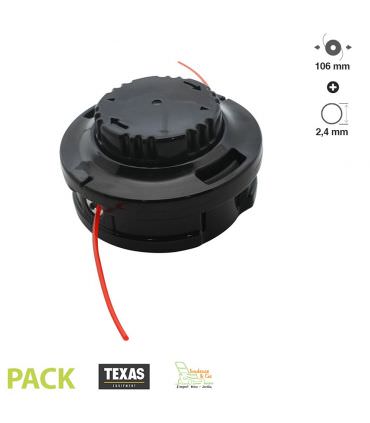 Tête coupe-bordure débroussailleuse outil multifonctions TEXAS fil 2,4mm diamètre 106mm filtage 10 x 1.25