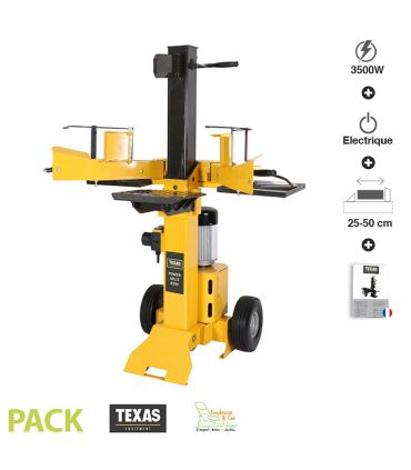 Fendeuse à bois électrique 3500W presse 8 tonnes TEXAS Split 820v
