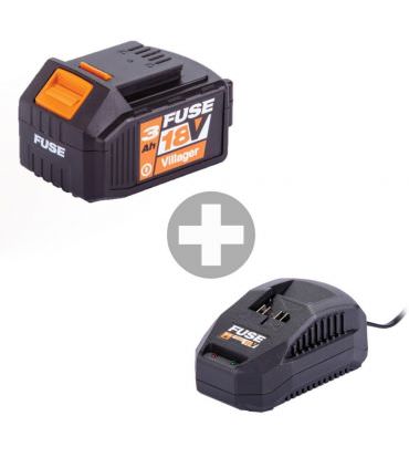 Taille Herbe sans fil 18V Lame 200 Mm et coupe-herbe avec batterie et chargeur Fuse VCS 7620 Villager