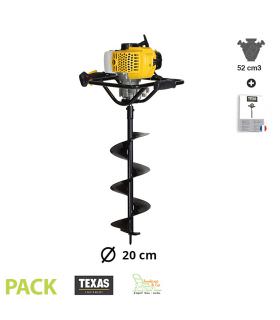 Tarière foreuse essence 52cc TEXAS EA5300 vrille 200mm Tarière foreuse essence 52cc TEXAS EA5300 vrille 200mm