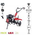 Motoculteur thermique pack labour roues agraires et metal charrue vitesses 2AV-1AR LEA LE42212-97W21
