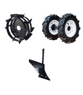 Pack charrue monosoc, roues agraires et fer LEA pour motobineuse et motoculteur toutes marques Pack charrue monosoc, roues agraires et fer LEA pour motobineuse et motoculteur toutes marques