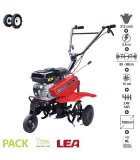 Motobeche thermique 212cc 5,6cv 2 vitesses AV 1 AR travail jusqu'à 88cm roues agraires LEA LE42212-80W21 Motobeche thermique 212cc 5,6cv 2 vitesses AV 1 AR travail jusqu'à 88cm roues agraires LEA LE42212-80W21