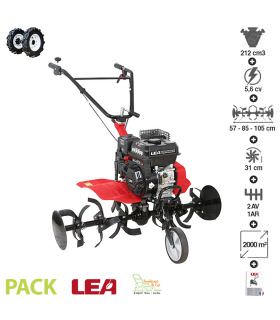 Motobineuse thermique 5,6cv 212cc euro 5 2 vitesses AV 1 AR largeur travail 105cm LEA LE4212-105DW Motobineuse thermique 5,6cv 212cc euro 5 2 vitesses AV 1 AR largeur travail 105cm LEA LE4212-105DW