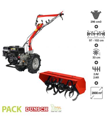 Motoculteur diesel 5,9 CV 2 AV 2 AR rotovator DU45296MF Dunsch