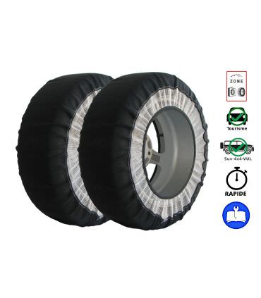 Chaussettes à neige homologuées 195/65R15 205/55R16 215/40R18