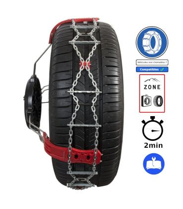 Paire de chaine neige POLAIRE STEEL 100 pour vehicule non chainable