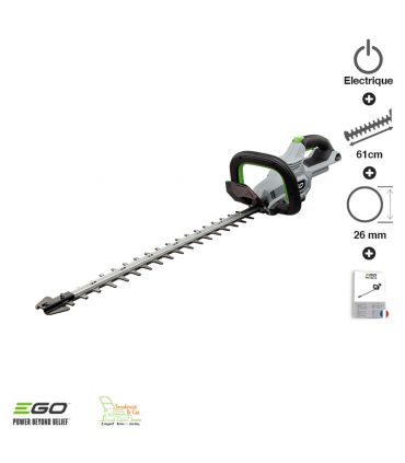 Taille haie sans fil lame double 60 cm Egopower coupe 2,6 cm HT2410E sans batterie ni chargeur