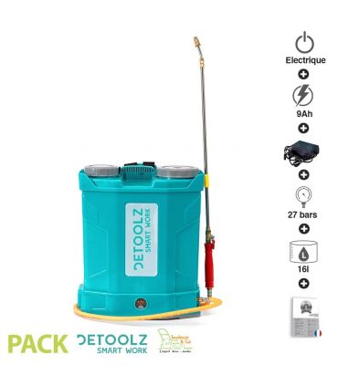 Pulvérisateur électrique sur batterie avec harnais 16 litres Fermier DZ-P109