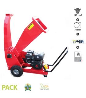 Broyeur déchiqueteur de branches 76 mm puissance 6,5CVFermier GF-1014 Broyeur déchiqueteur de branches 76 mm puissance 6,5CVFermier GF-1014