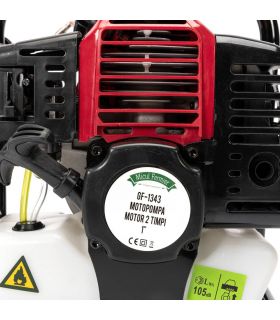 Motopompe 2 temps 42,7 cm3 2cv débit 15000l/h Fermier GF-1343 raccord 1 pouce Motopompe 2 temps 42,7 cm3 2cv débit 15000l/h Fermier GF-1343 raccord 1 pouce