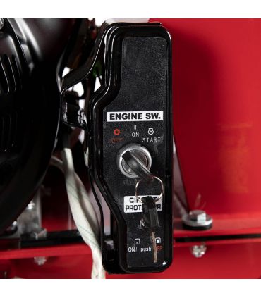 Broyeur de végétaux 420cc 15 cv coupe 100mm thermique démarrage électrique Fermier GF-2205