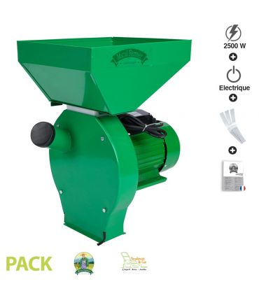 Moulin à céréales électrique puissance 2500W avec support Fermier GF-0758